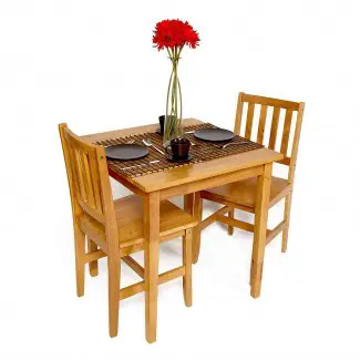  Juego de mesa y sillas Dining Bistro Small Cafe Tables Wood 
