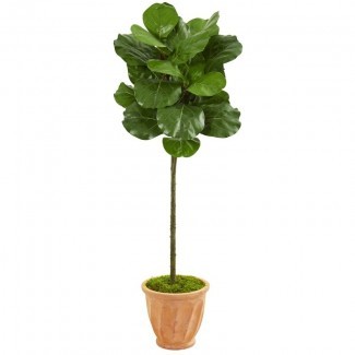  Artificial Fiddle Leaf Fig Tree in Planter 