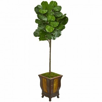  Artificial Fiddle Leaf Fig Tree en maceta decorativa 