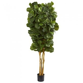  Casi natural 7 'Fiddle Leaf Fig Artificial Tree, Verde 