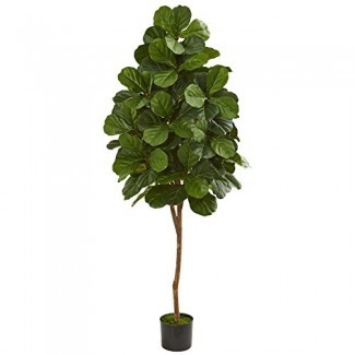  Casi Na tural 5550 6 'Fiddle Leaf Fig Tree Planta Artificial, Verde 