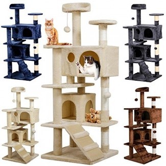  Yaheetech 51 "Cat Tree Tower Condo Raspador para muebles para gatitos Pet House Play 
