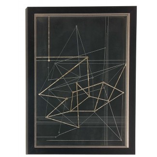  Lámina gráfica enmarcada 'Líneas y triángulos contemporáneos' 