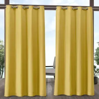  Griggs Solid Semi-Sheer Outdoor Paneles de cortina sólidos (juego de 2) 