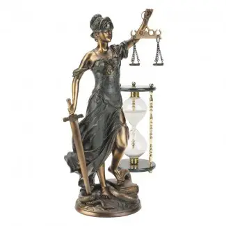  Estatuilla de escritorio Themis de la diosa de la justicia Themis 
