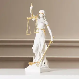  Marcela Bonded Marble Themis Blind Justice Figurine 