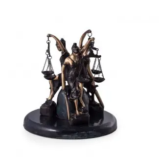  Ballentine Three Seatted Lady Justice Ball Holder 