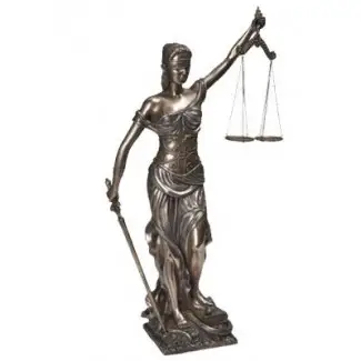  18 "Blind Lady Scales of Justice Statue Abogado Abogado Judge Figurine 