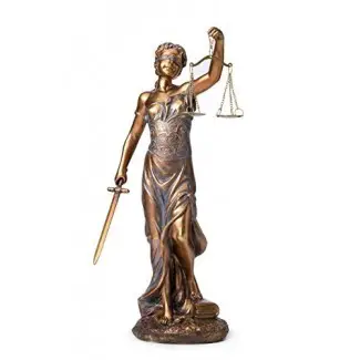  Joystarcraft Blind Lady Justice resina estatua 11 pulgadas escultura electrochapado estatuilla abogado decoración del hogar abogado regalo 