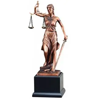  Lady Justice estatua con grabado libre 