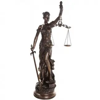  Lady Justice 48 pulgadas estatua en resina de bronce 