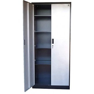  Gabinete de almacenamiento de acero de 71 "de altura, puertas con cerradura y estantes ajustables, (elija color) 70.86" de altura x 31.5 "de ancho x 15.75" de profundidad, de Fedmax. (Negro) 