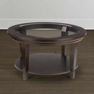  Mesa de centro de cristal con círculo superior | Ideas de diseño de la mesa de centro 