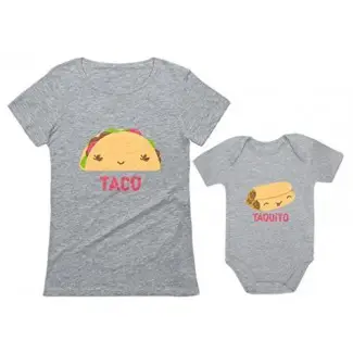  Taco & Taquito Baby Body y conjunto de camiseta para mujer 
