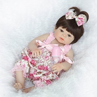  Minidiva Reborn Baby Dolls RB075, 100% hecho a mano 22 "55cm Realistic Baby Dolls Full Vinyl Silicone Silicone Lifelike Newborn Doll Girls Kids Gifts / Toys, EN71 CERT 