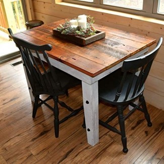  Mesa de granja de madera recuperada - Sugar Mountain Woodworks - Handmade Rustic Mesa de trabajo de madera, escritorio de computadora, mesa de comedor 