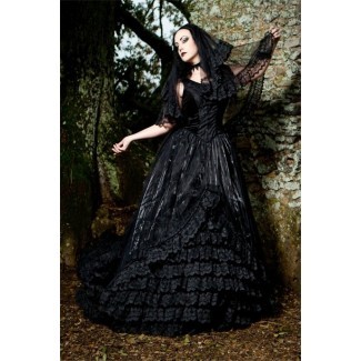  PRE-ORDEN El vestido de novia gótico negro de Sinister 