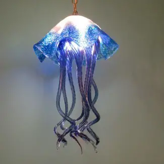  Compre una lámpara de cristal soplada hecha a mano Jellyfish Light ... 