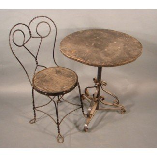  Mesa y sillas antiguas de heladería | Muebles antiguos 