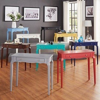  Sofá de mesa de estilo moderno con extremo estrecho, consola, rectángulo, acento de madera con gaveta de almacenamiento - Incluye bolígrafo Modhaus Living 