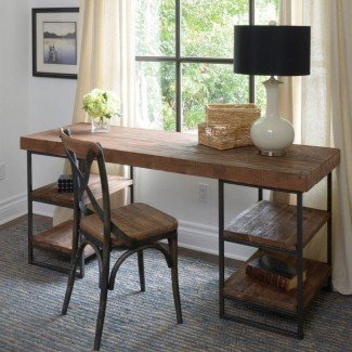  Oficinas de lujo: escritorios de madera bellamente recuperados 