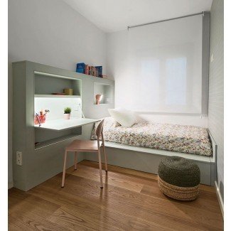  Muebles de cama empotrados en el escritorio: muebles de dormitorio pequeños 