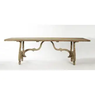  Mesa de comedor de campo francés - camilla de madera 