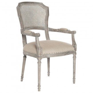  Capuleto French Country Caned Back Oak Dining Arm Chair ... 