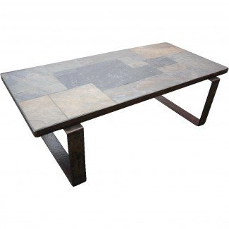  Hermosa mesa de centro vintage artesanal de hierro forjado ... 