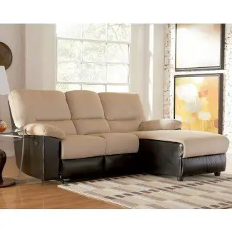  Sofá seccional pequeño con sillón reclinable | 
