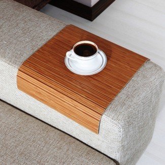  Mesa de la bandeja del sofá (bambú), bandeja del brazo del sofá, bandeja del reposabrazos, sofá 