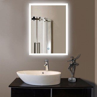  Espejo de pared con luz de baño con espejo Espejo de vanidad iluminado ... 
