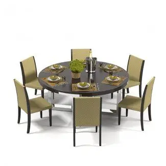  Comedor: mesa redonda para 6 comedores ‚