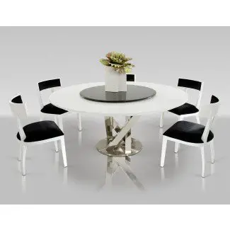  Mesa de comedor Mesas redondas modernas Diseño de muebles También para 6 