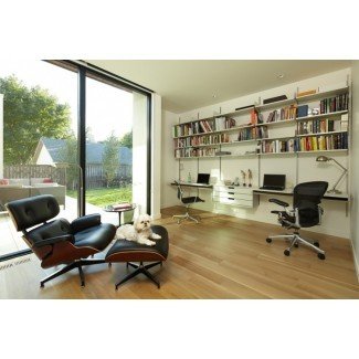  Escritorio de ahorro de espacio con estantes. Diseños Home Office With ... 