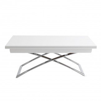  Mesa de centro rectangular blanca de altura ajustable Ikea con ... 