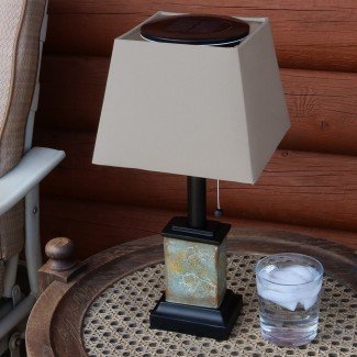  Isabel Outdoor - Lámpara de mesa solar cuadrada de 16.5 "