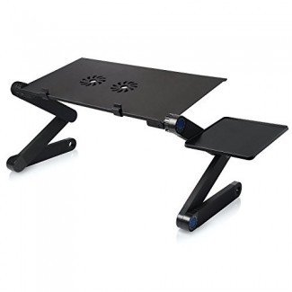  Ajustar el escritorio / la mesa / el soporte del portátil Soporte de lectura portátil flexible y plegable para la mesa de desayuno del sofá / cama / piso Ligero Gran uso para el hogar y la oficina ARyee 