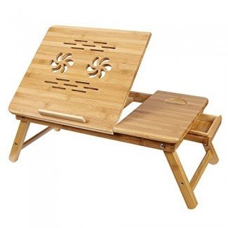  SONGMICS Bamboo Laptop Desk Bandeja para cama Bandeja inclinable ULLD001 