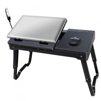  Bandeja de mesa plegable para computadora portátil con escritorio de tableta con ventilador de enfriamiento ... 