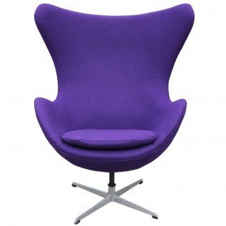 Silla moderna Arne Jacobson Egg en danés púrpura real ...