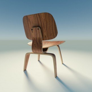  Modelo 3D Eames Lounge Chair Wood LCW VR / AR 