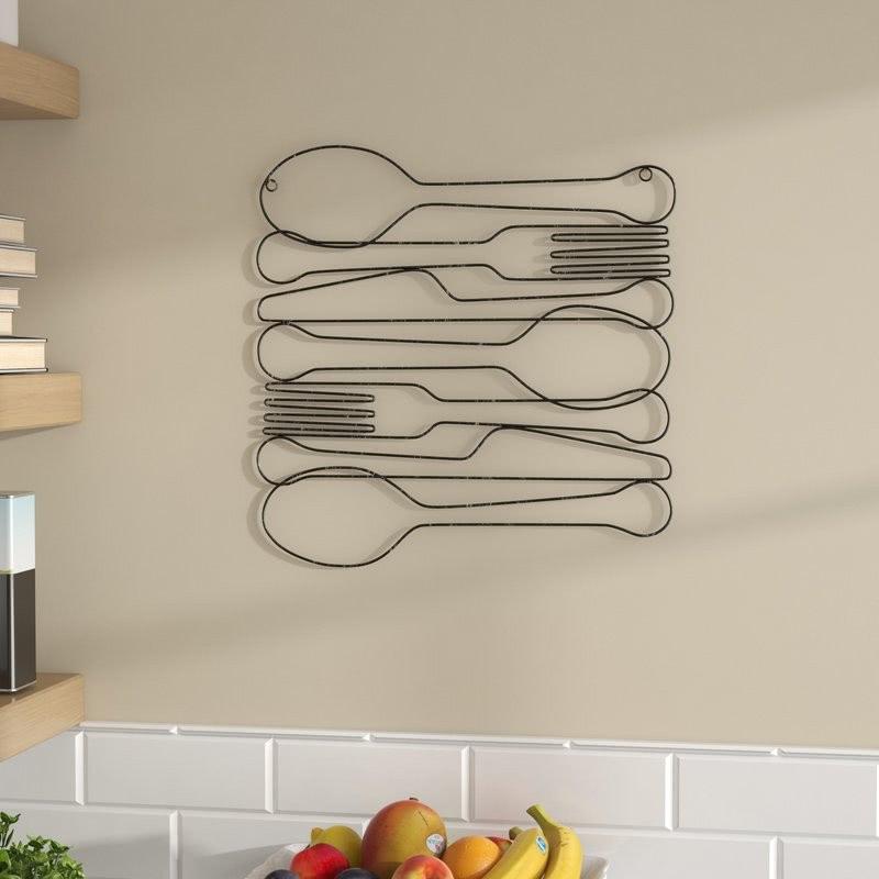 Decoración de pared para cubiertos