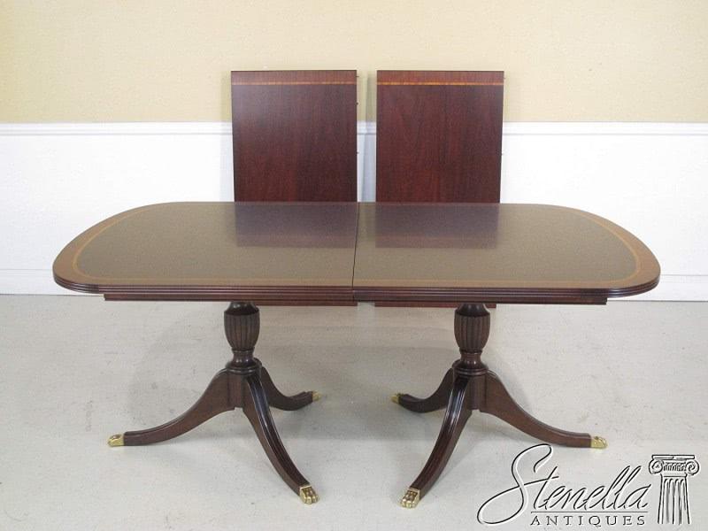 Modelo # 2207 Mesa de comedor estilo caoba con incrustaciones Duncan Phyfe
