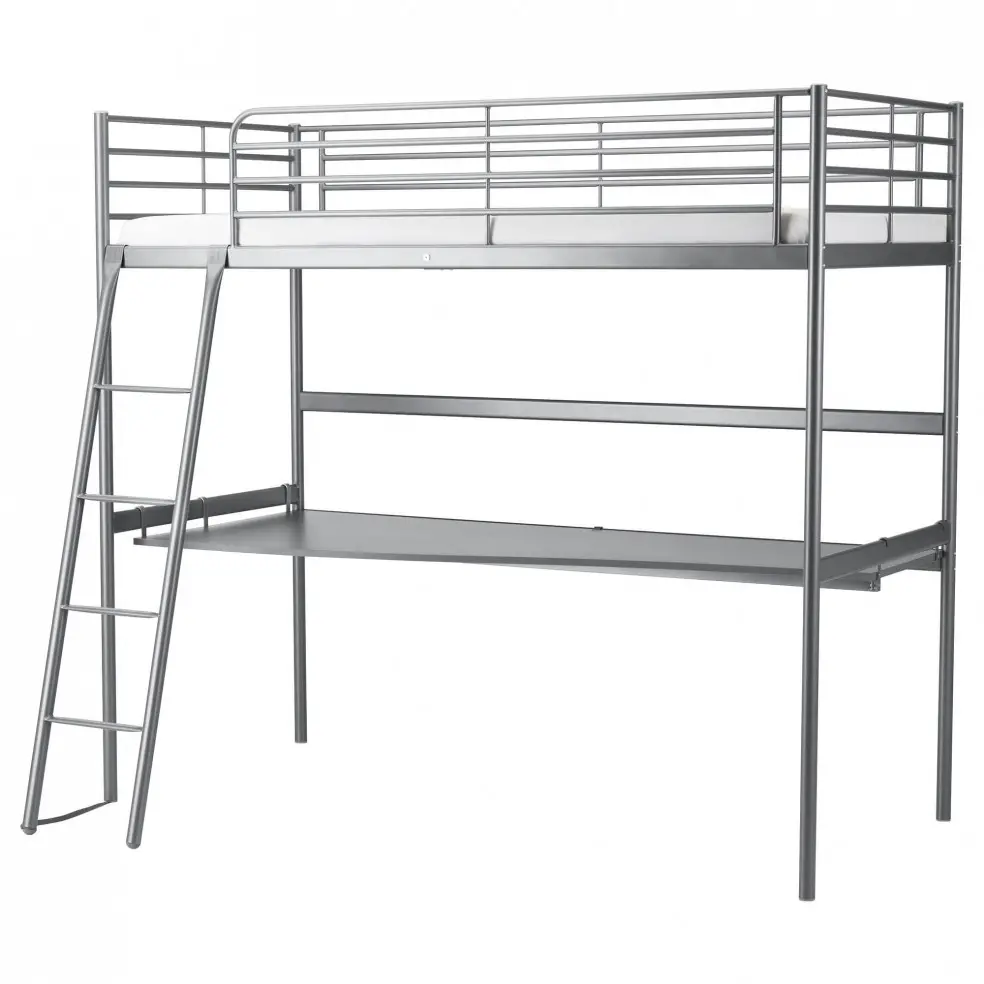 IKEA SVÄRTA Marco de cama alta con escritorio