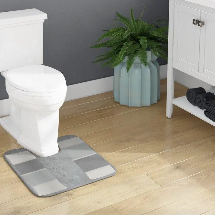 Gray Polyester U-Shaped Contour Mat Alfombra de contorno en forma de U de poliéster gris