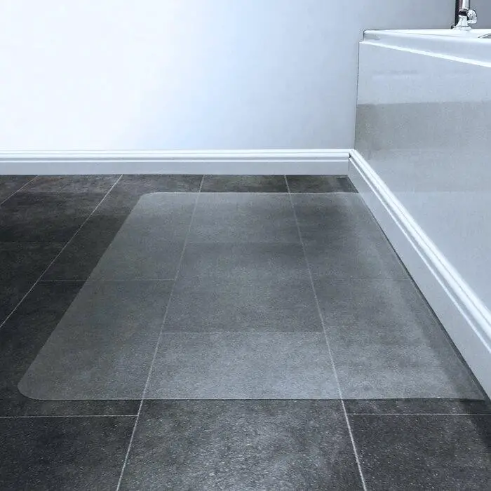 Fresh Mist Anti-Microbial Plastic Vinyl Bathroom Contour Mat Alfombra de contorno de baño de vinilo antimicrobiano de plástico Fresh Mist