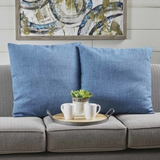 Juego de 4 fundas de cojines de 18x18 cm, cojines decorativos para sofá cama,  decoración de cojines de sofá para sala de estar, cojines de exterior con  flores de otoño azul marino