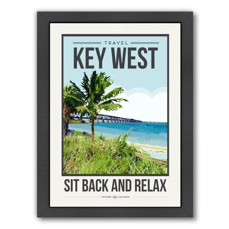  Arte gráfico enmarcado de Key West 