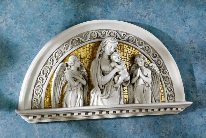  Decoración de la pared del arco religioso de la Santísima Virgen y el Niño 